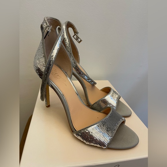 Badgley Mischka Jewel Lorena Sequin Sandals - Picture 3 of 4